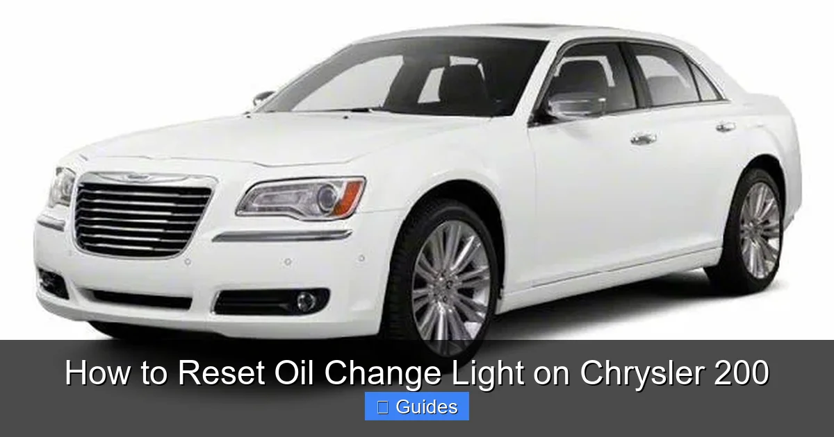 How to Reset Oil Change Light on Chrysler 200
