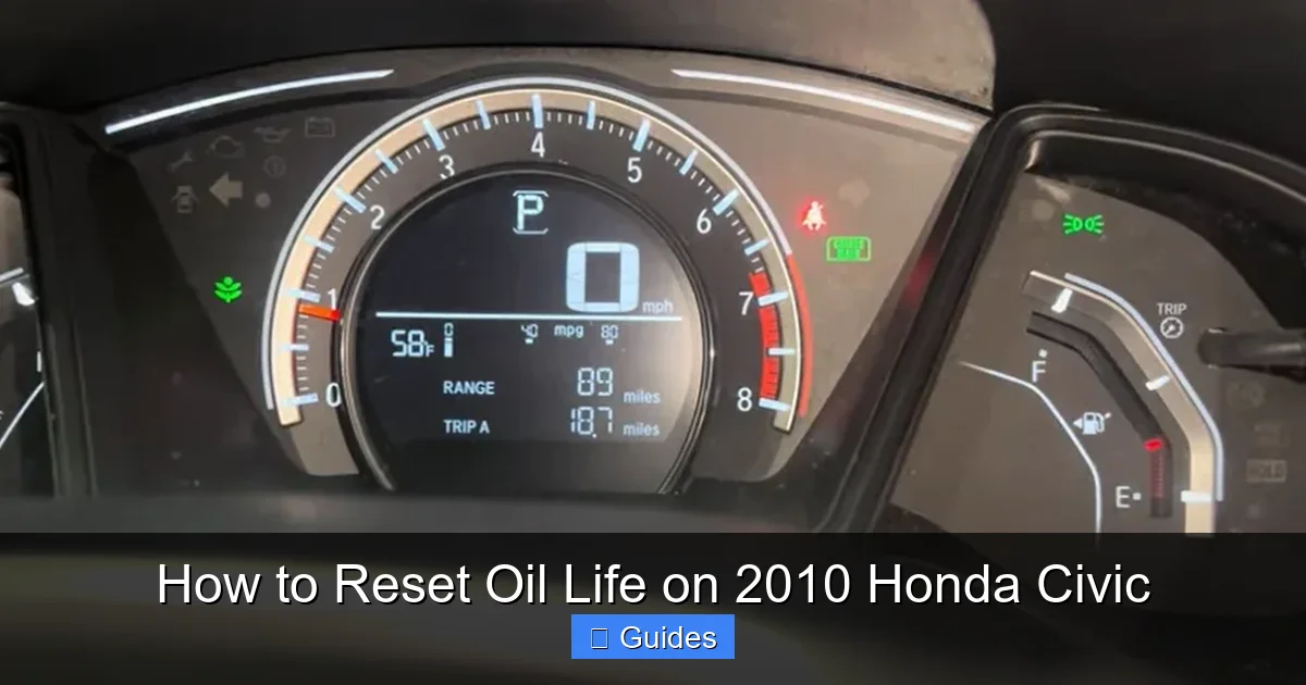 How to Reset Oil Life on 2010 Honda Civic