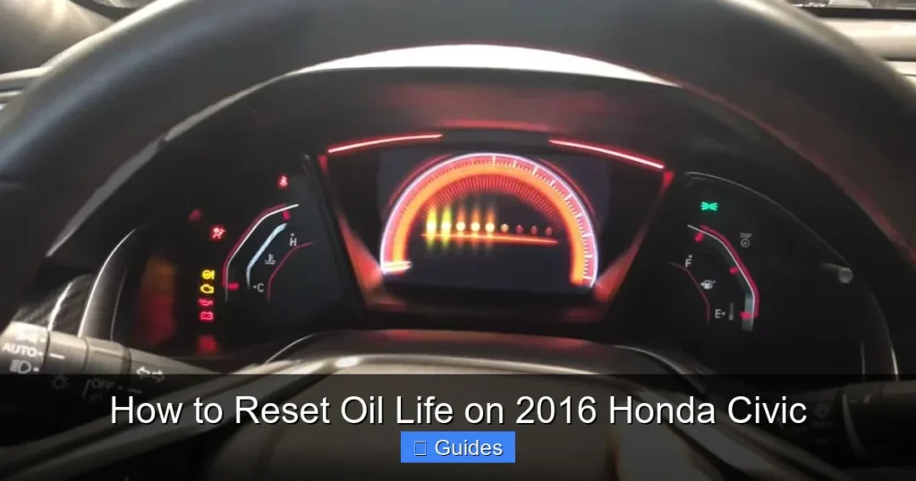 How to Reset Oil Life on 2016 Honda Civic