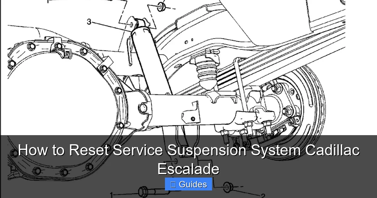 How to Reset Service Suspension System Cadillac Escalade