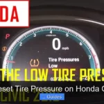How to Reset Tire Pressure on Honda Civic 2017