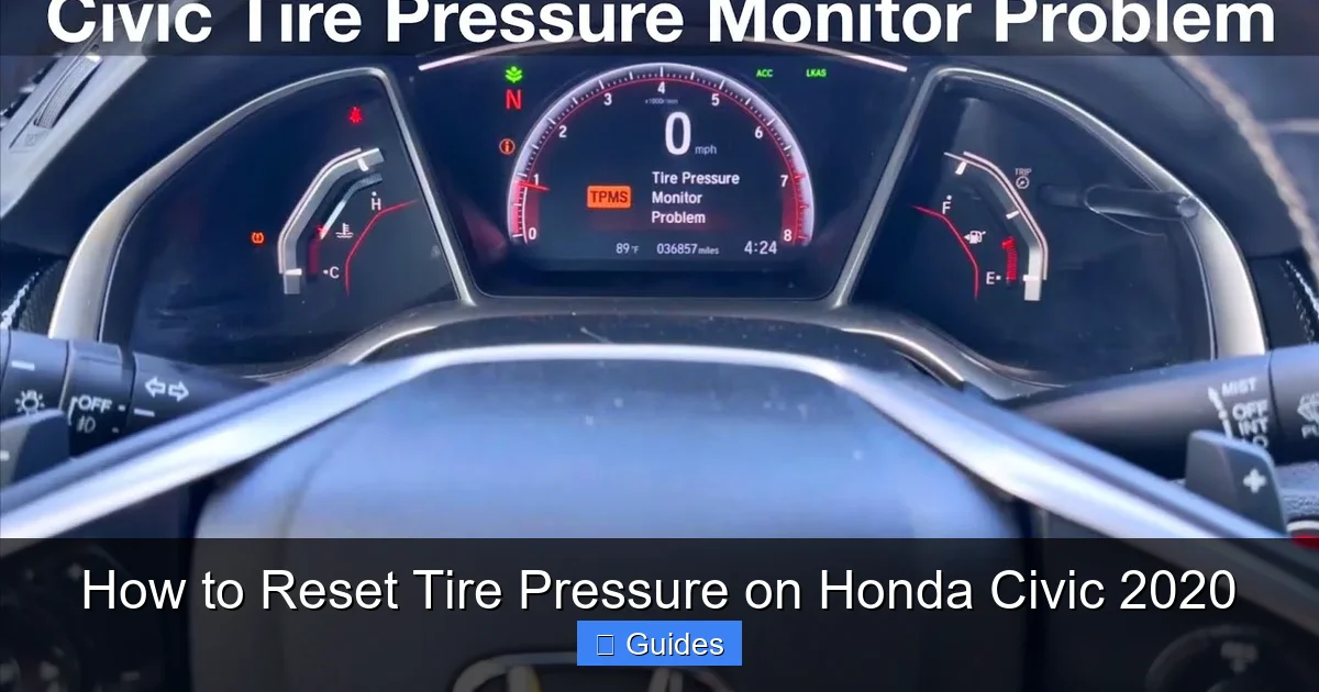 How to Reset Tire Pressure on Honda Civic 2020