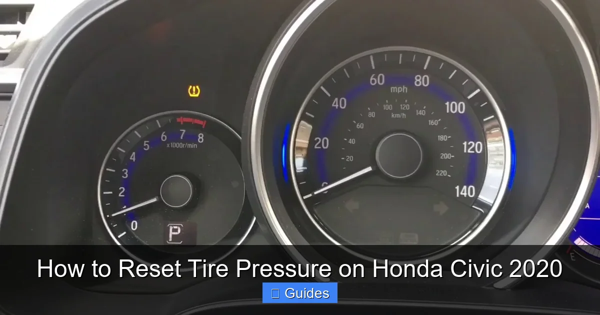 How to Reset Tire Pressure on Honda Civic 2020