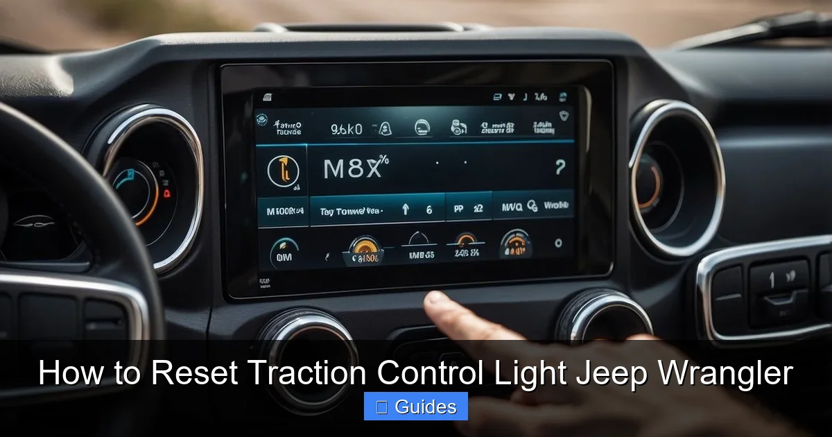 How to Reset Traction Control Light Jeep Wrangler