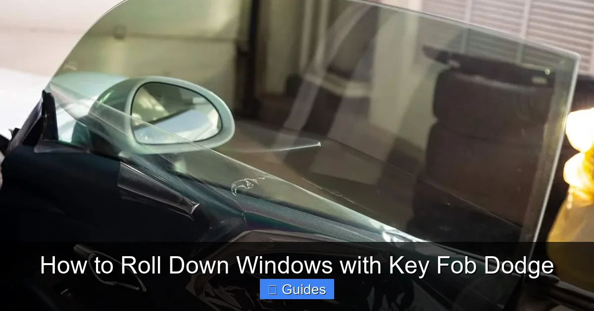 How to Roll Down Windows with Key Fob Dodge
