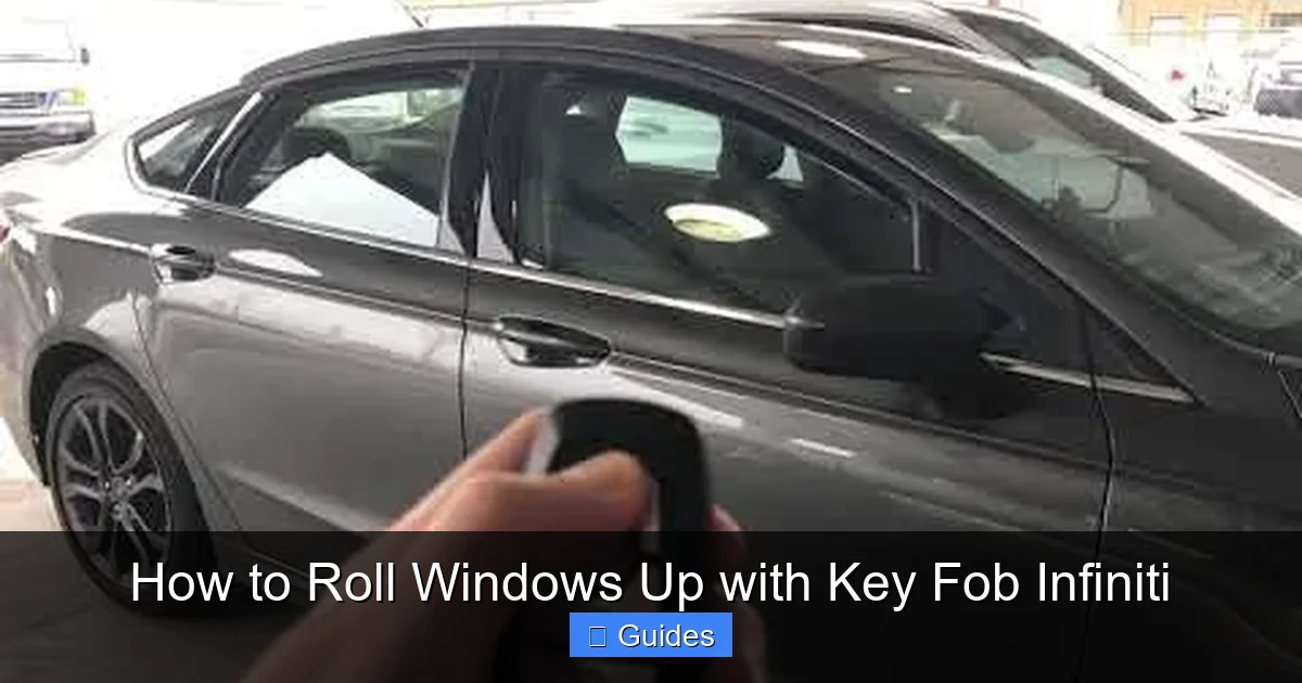 How to Roll Windows Up with Key Fob Infiniti