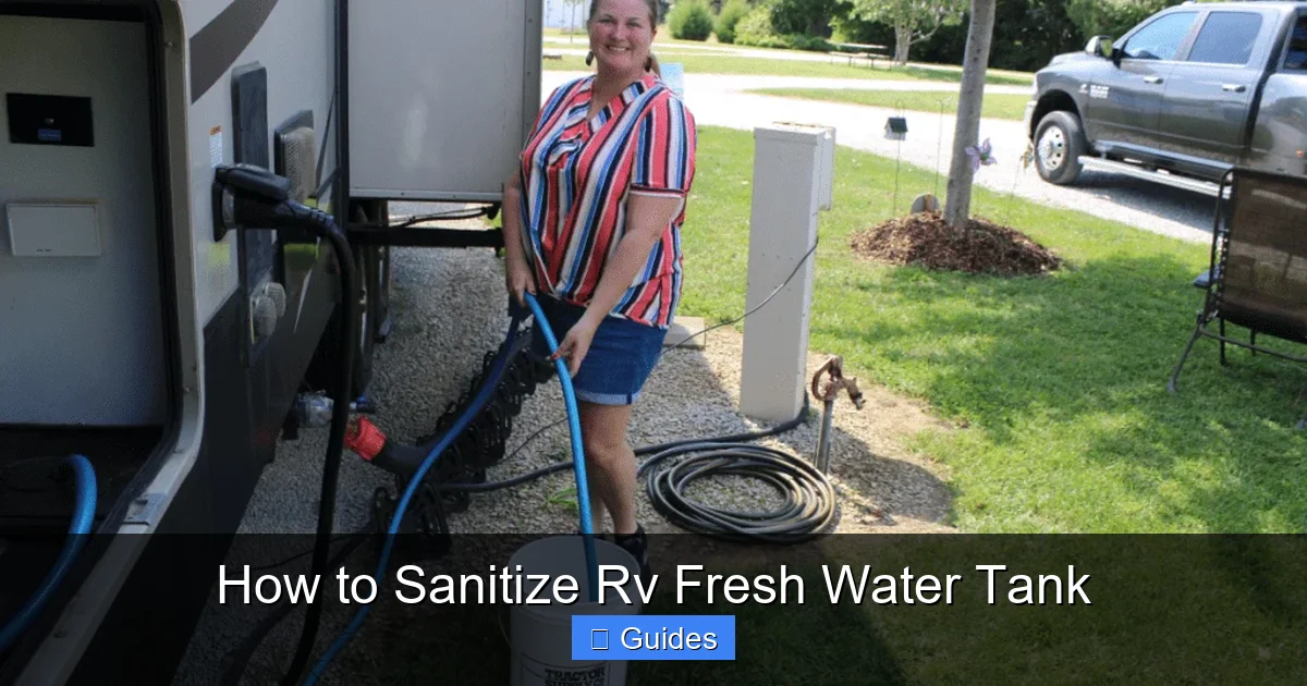 How to Sanitize Rv Fresh Water Tank