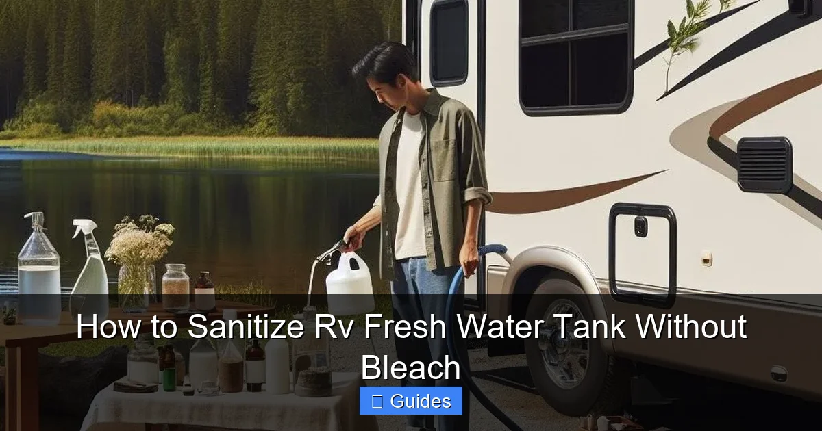 How to Sanitize Rv Fresh Water Tank Without Bleach