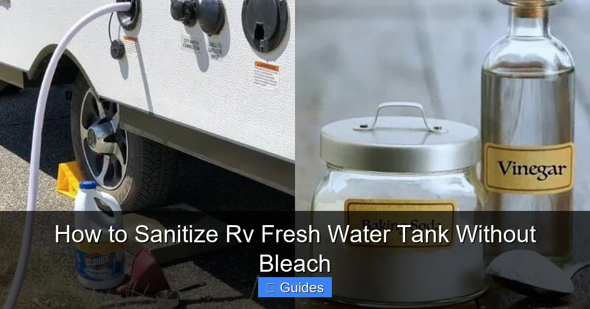 How to Sanitize Rv Fresh Water Tank Without Bleach