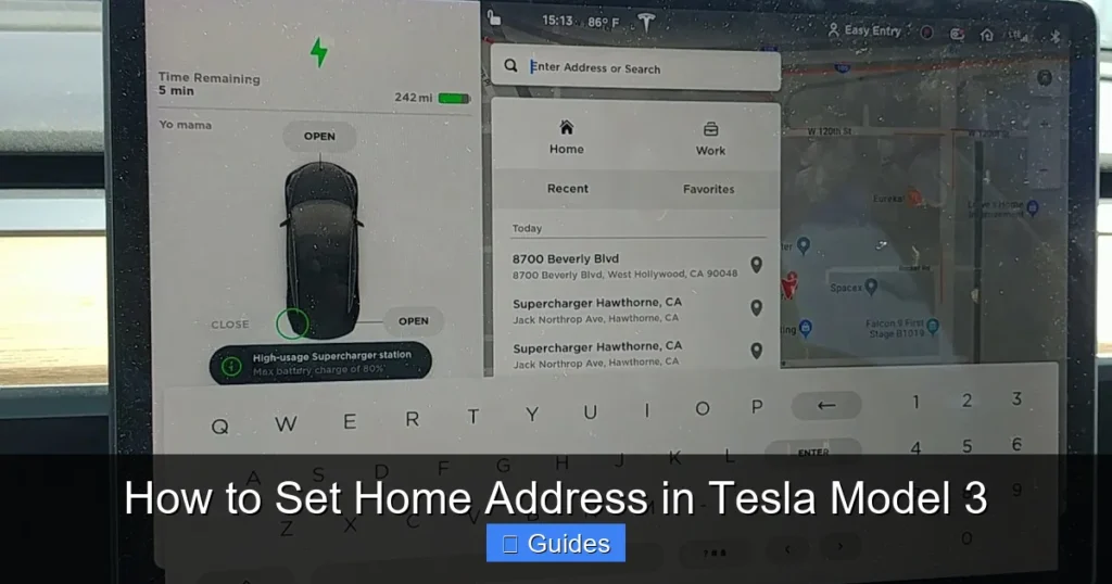 How to Set Home Address in Tesla Model 3