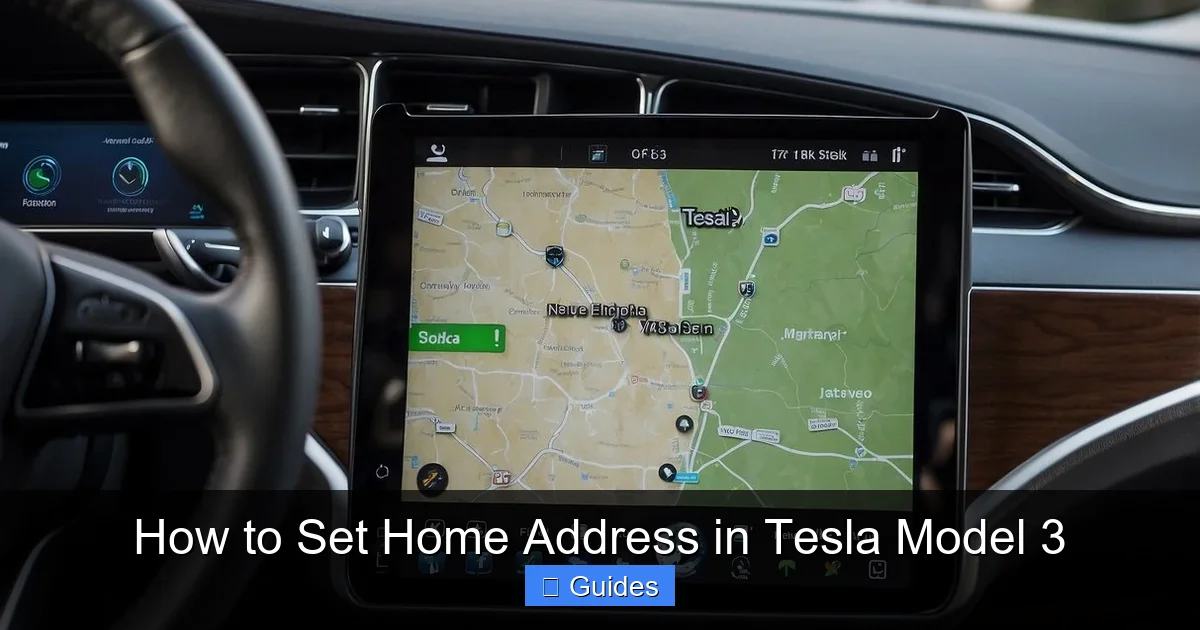 How to Set Home Address in Tesla Model 3