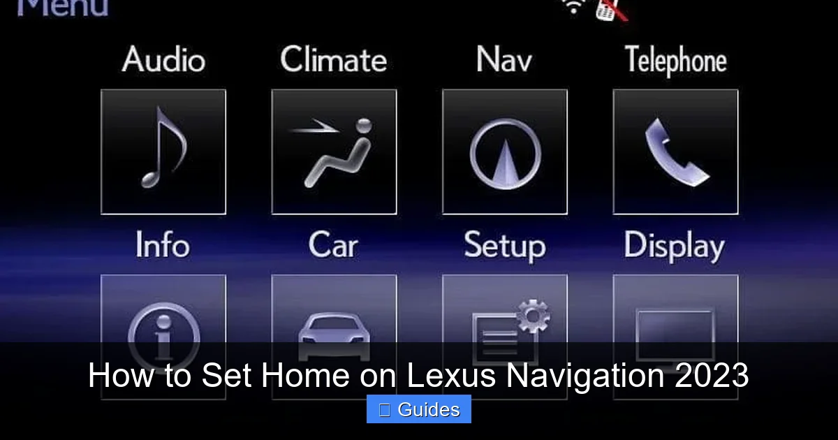 How to Set Home on Lexus Navigation 2023