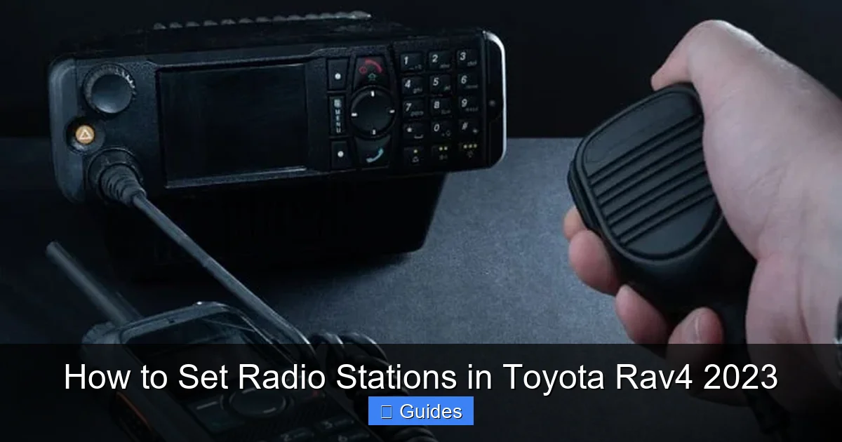 How to Set Radio Stations in Toyota Rav4 2023