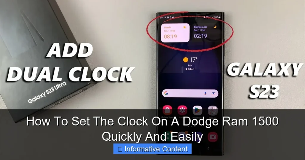 How To Set The Clock On A Dodge Ram 1500 Quickly And Easily