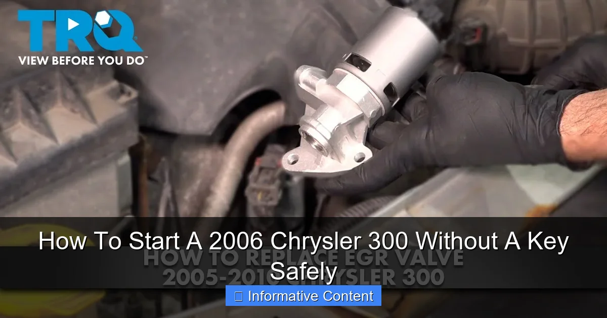 How To Start A 2006 Chrysler 300 Without A Key Safely