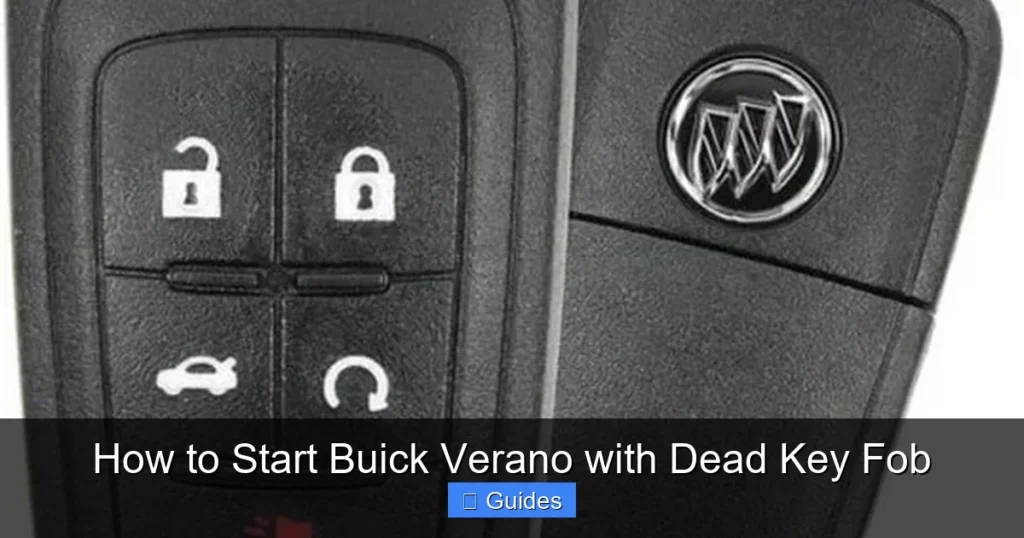 How to Start Buick Verano with Dead Key Fob