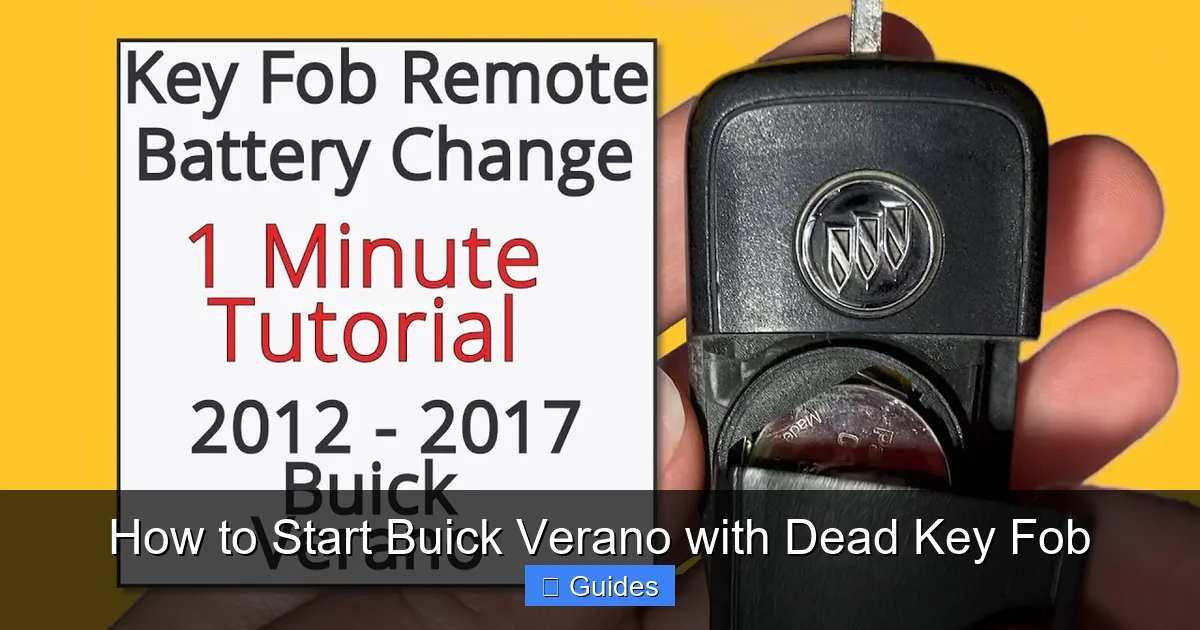 How to Start Buick Verano with Dead Key Fob