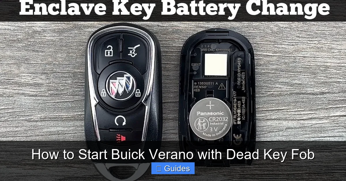 How to Start Buick Verano with Dead Key Fob