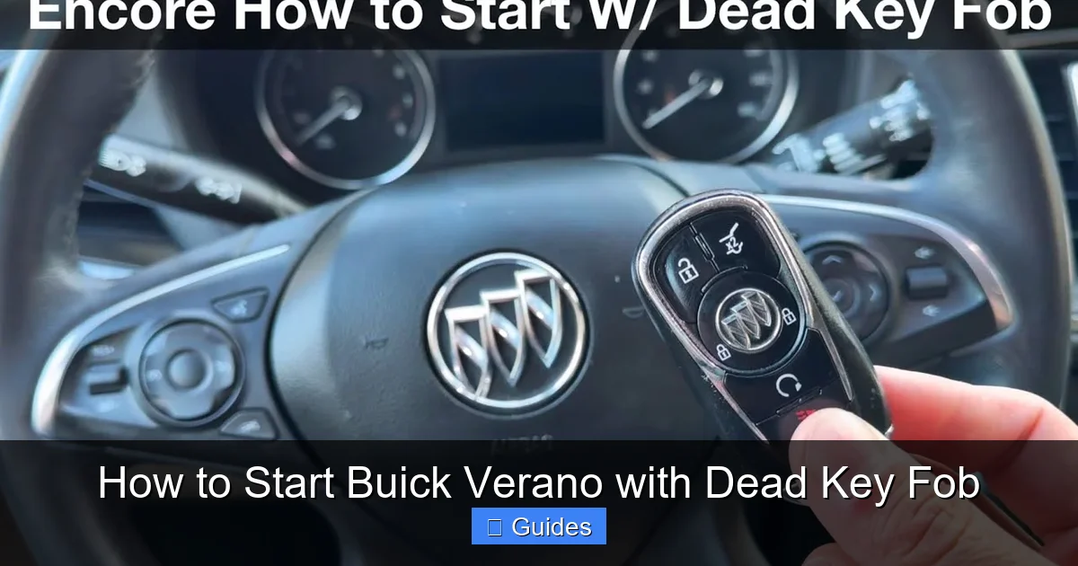 How to Start Buick Verano with Dead Key Fob