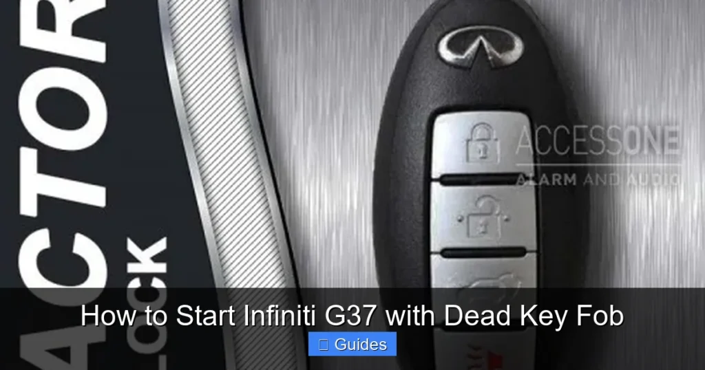 How to Start Infiniti G37 with Dead Key Fob