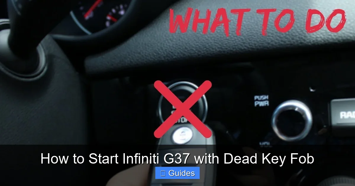 How to Start Infiniti G37 with Dead Key Fob