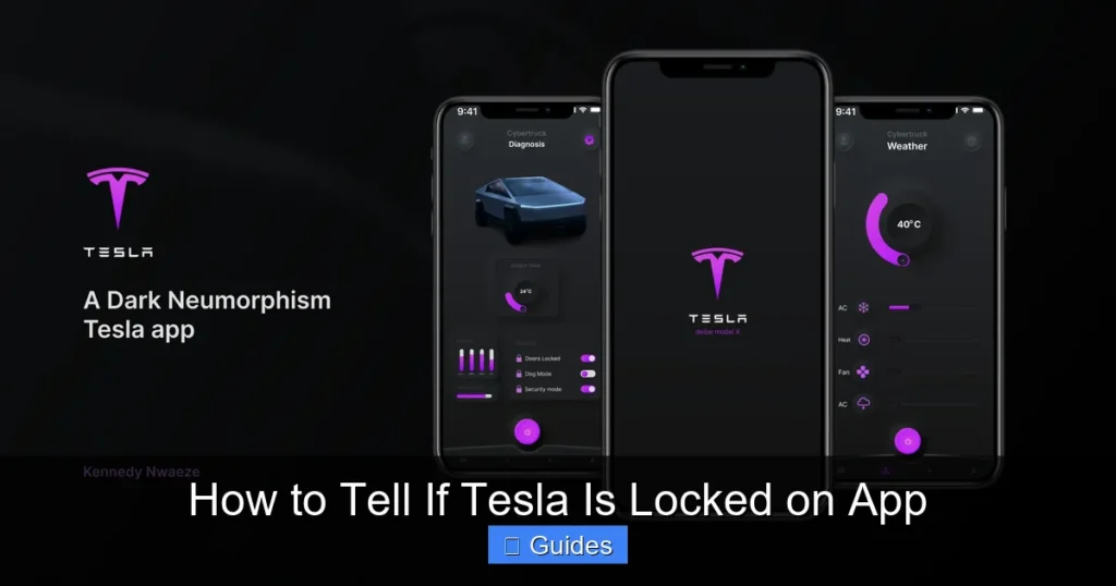 How to Tell If Tesla Is Locked on App