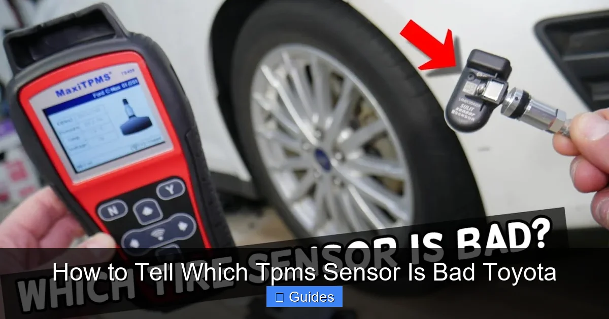 How to Tell Which Tpms Sensor Is Bad Toyota