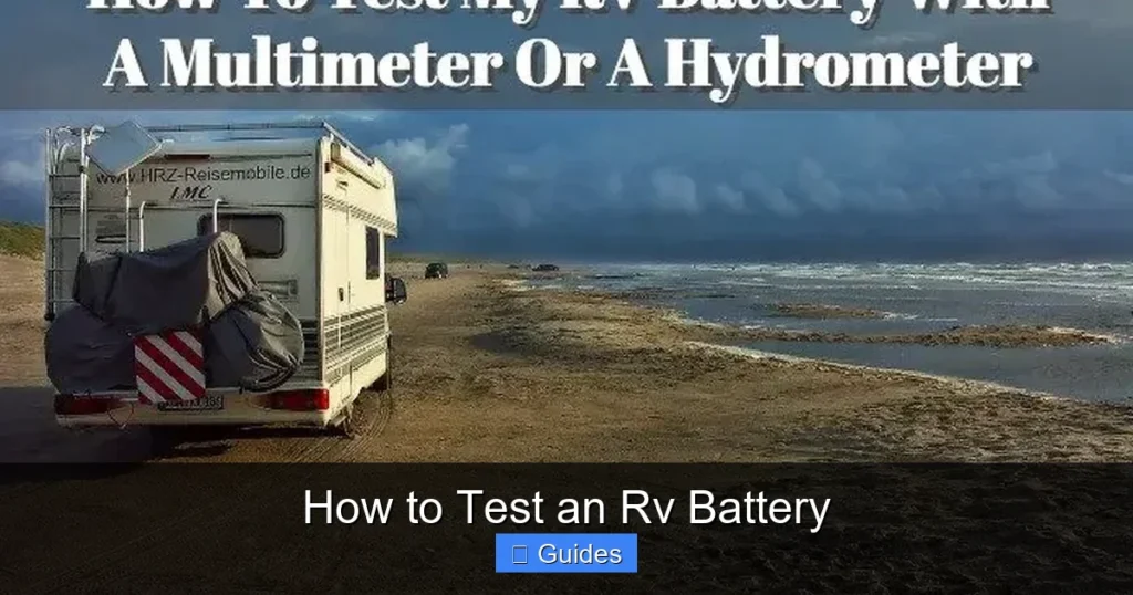 How to Test an Rv Battery