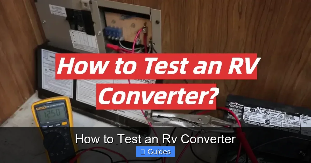 How to Test an Rv Converter