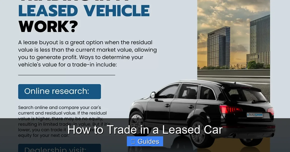 How to Trade in a Leased Car