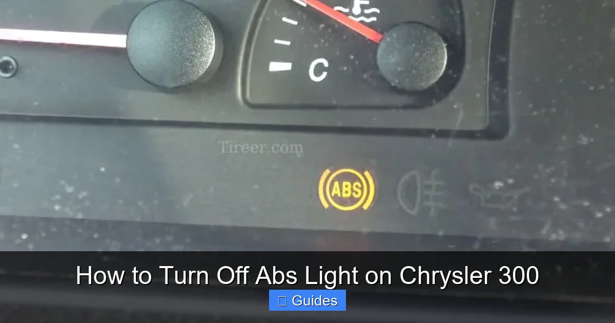 How to Turn Off Abs Light on Chrysler 300