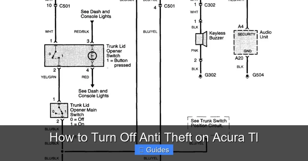 How to Turn Off Anti Theft on Acura Tl