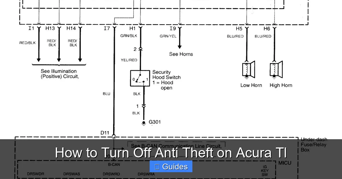 How to Turn Off Anti Theft on Acura Tl