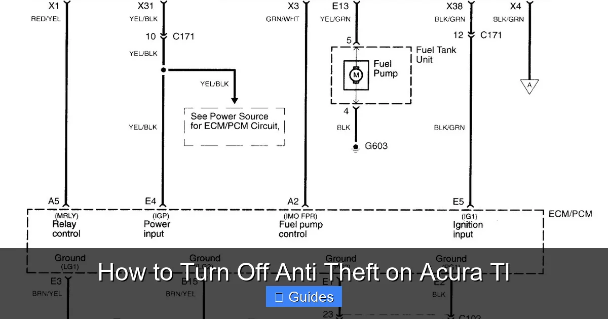 How to Turn Off Anti Theft on Acura Tl