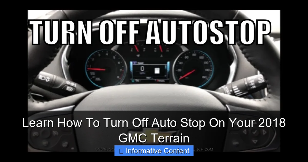 Learn How To Turn Off Auto Stop On Your 2018 GMC Terrain