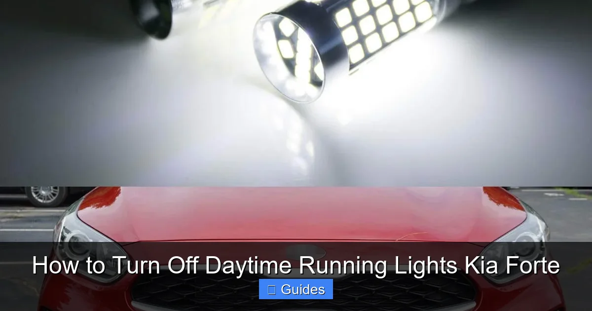 How to Turn Off Daytime Running Lights Kia Forte