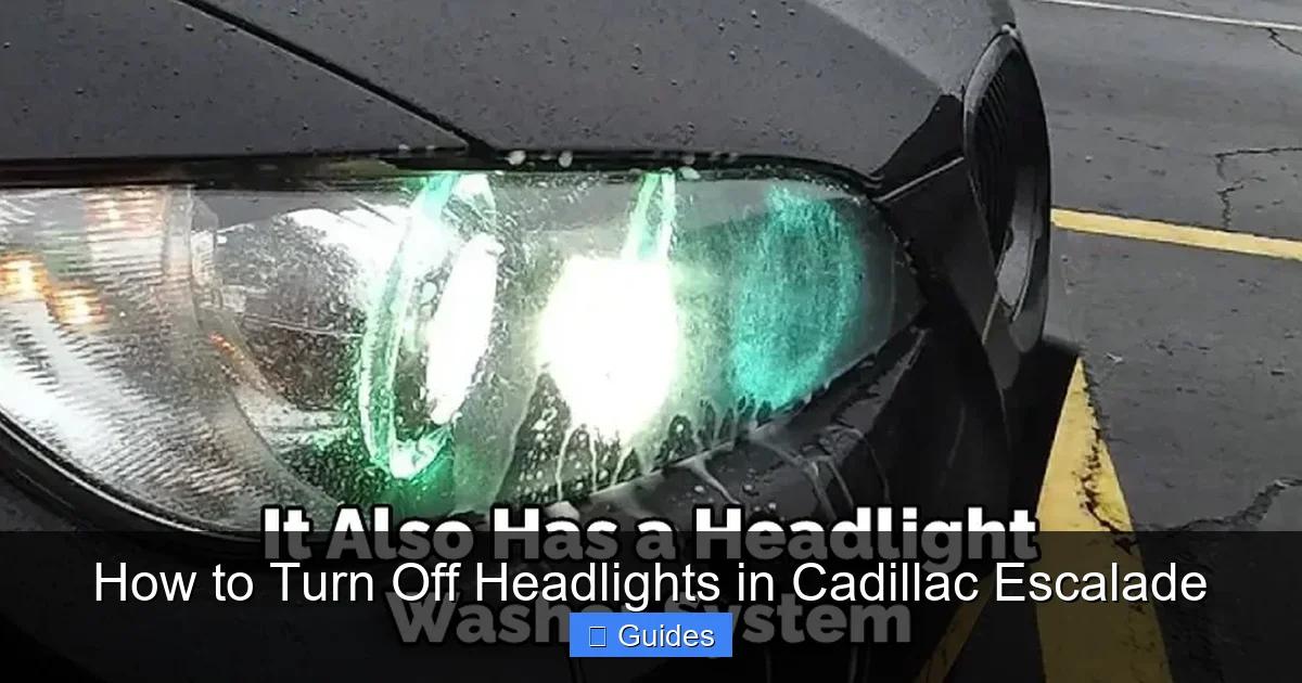 How to Turn Off Headlights in Cadillac Escalade