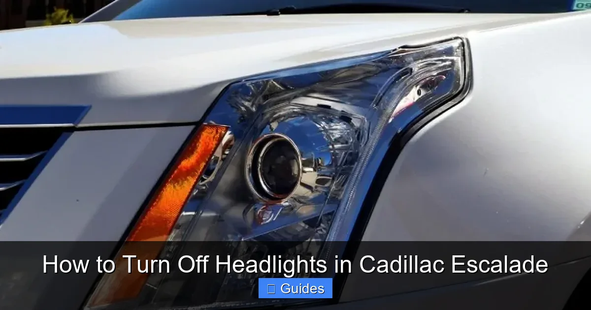 How to Turn Off Headlights in Cadillac Escalade