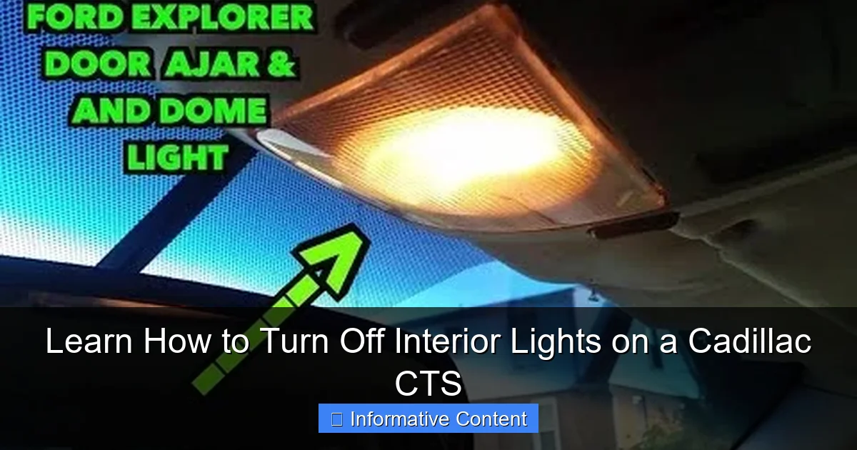 Learn How to Turn Off Interior Lights on a Cadillac CTS