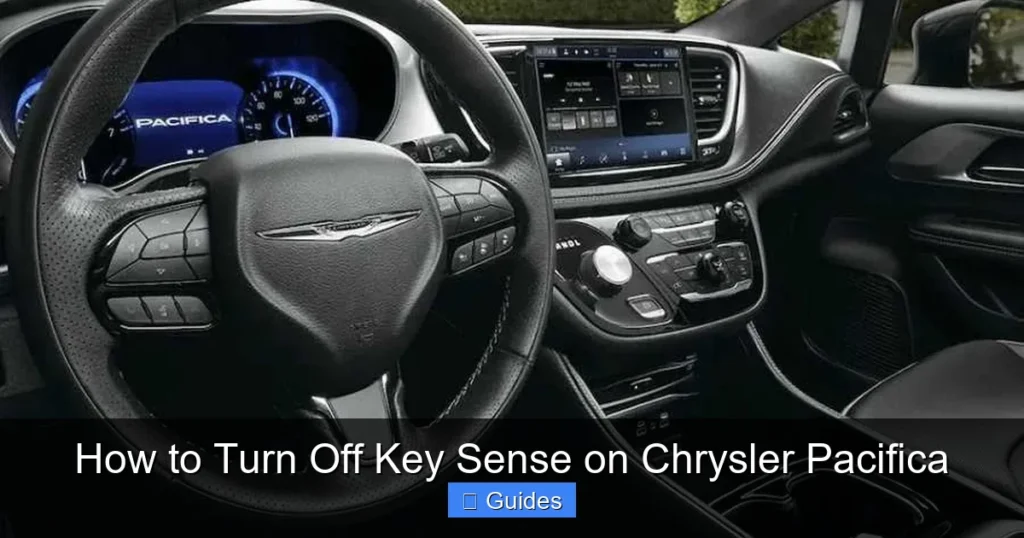 How to Turn Off Key Sense on Chrysler Pacifica