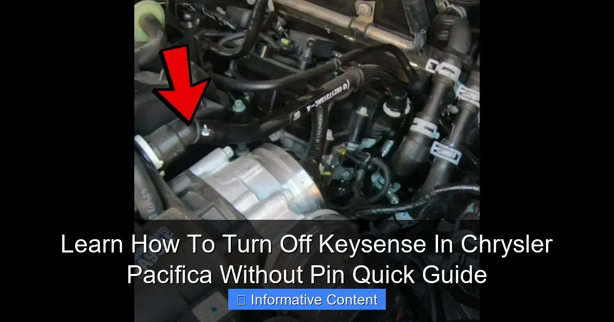 Learn How To Turn Off Keysense In Chrysler Pacifica Without Pin Quick Guide