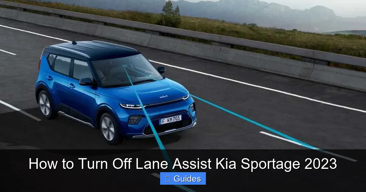 How to Turn Off Lane Assist Kia Sportage 2023