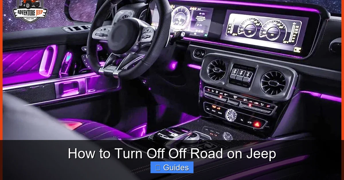 How to Turn Off Off Road on Jeep