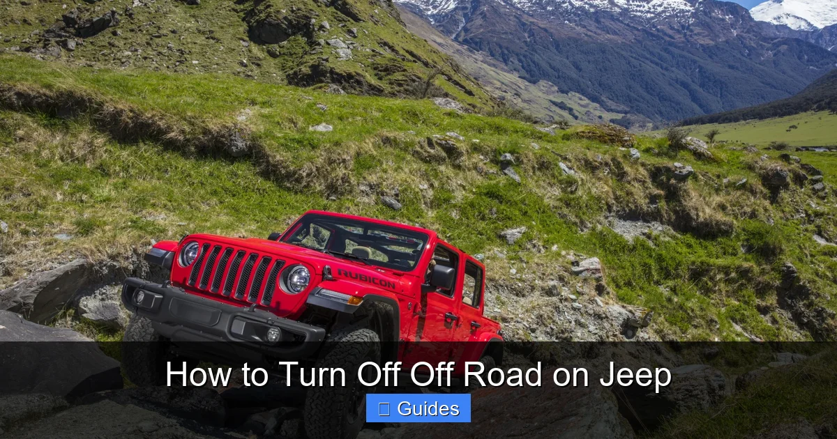 How to Turn Off Off Road on Jeep
