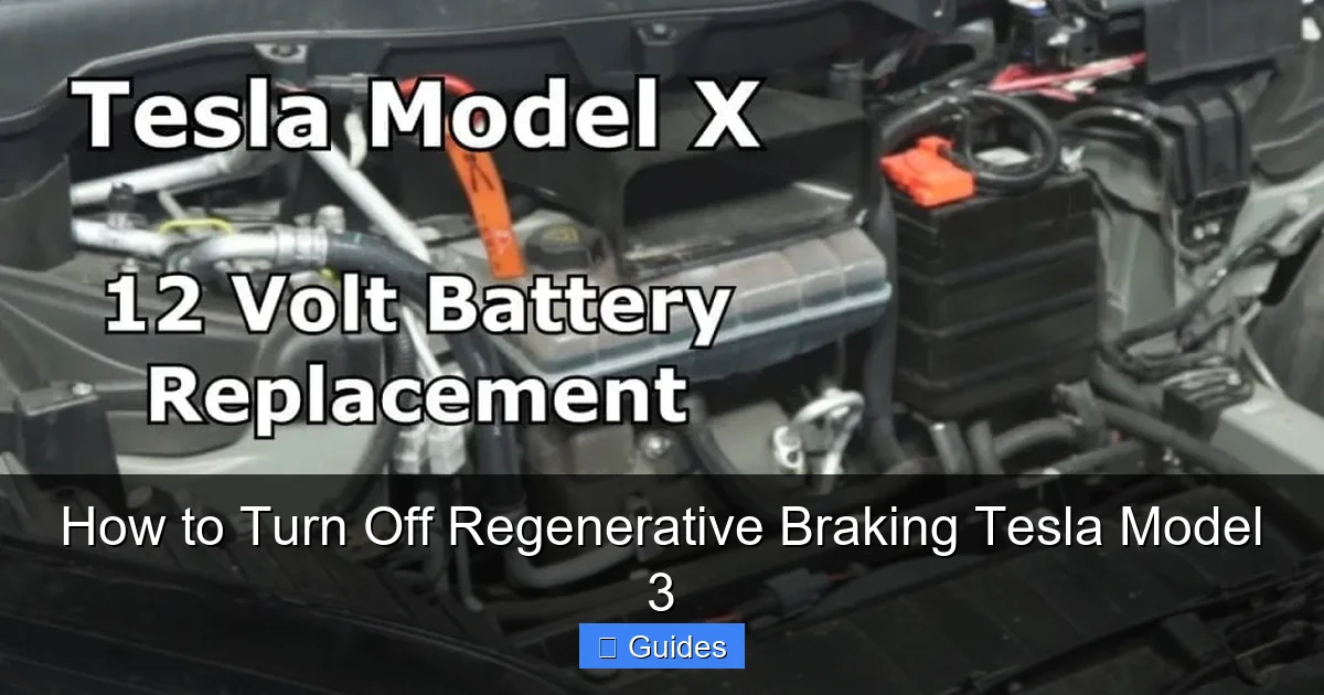 How to Turn Off Regenerative Braking Tesla Model 3