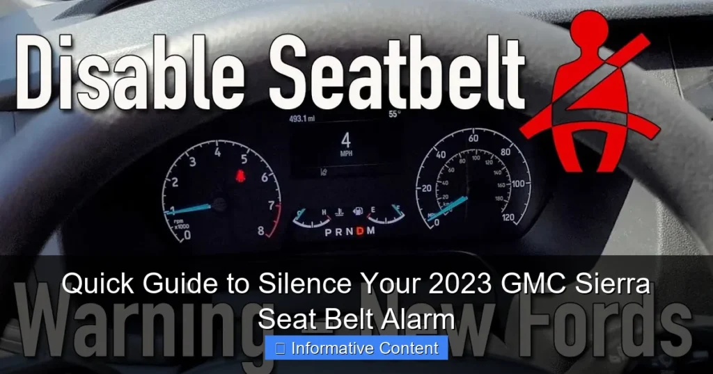 Quick Guide to Silence Your 2023 GMC Sierra Seat Belt Alarm