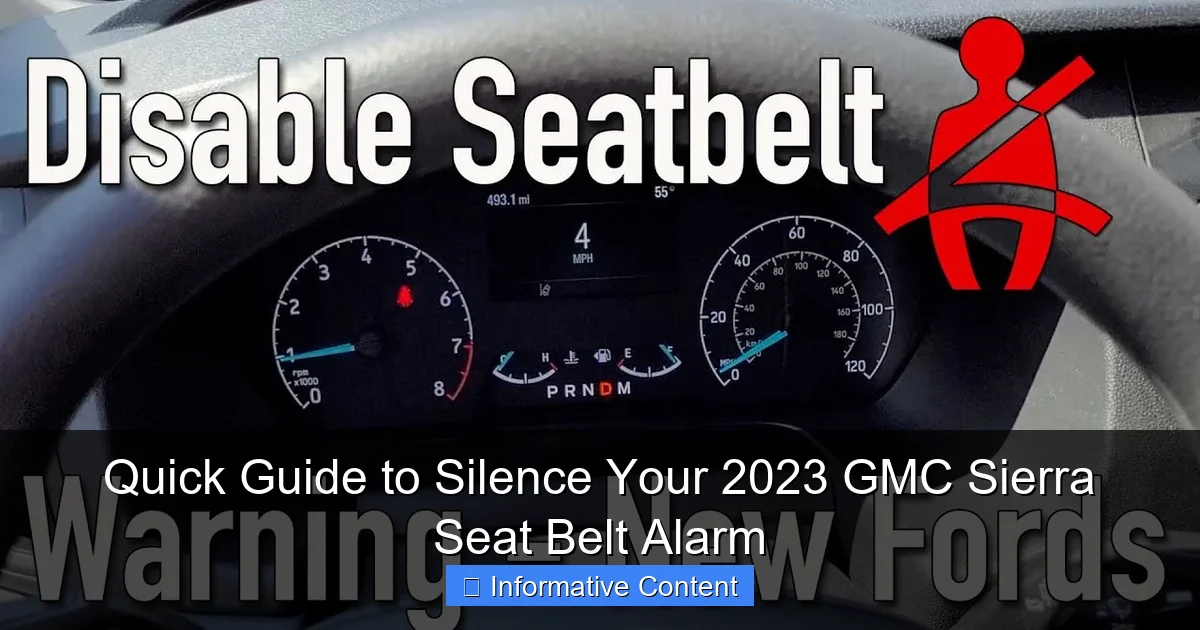Quick Guide to Silence Your 2023 GMC Sierra Seat Belt Alarm