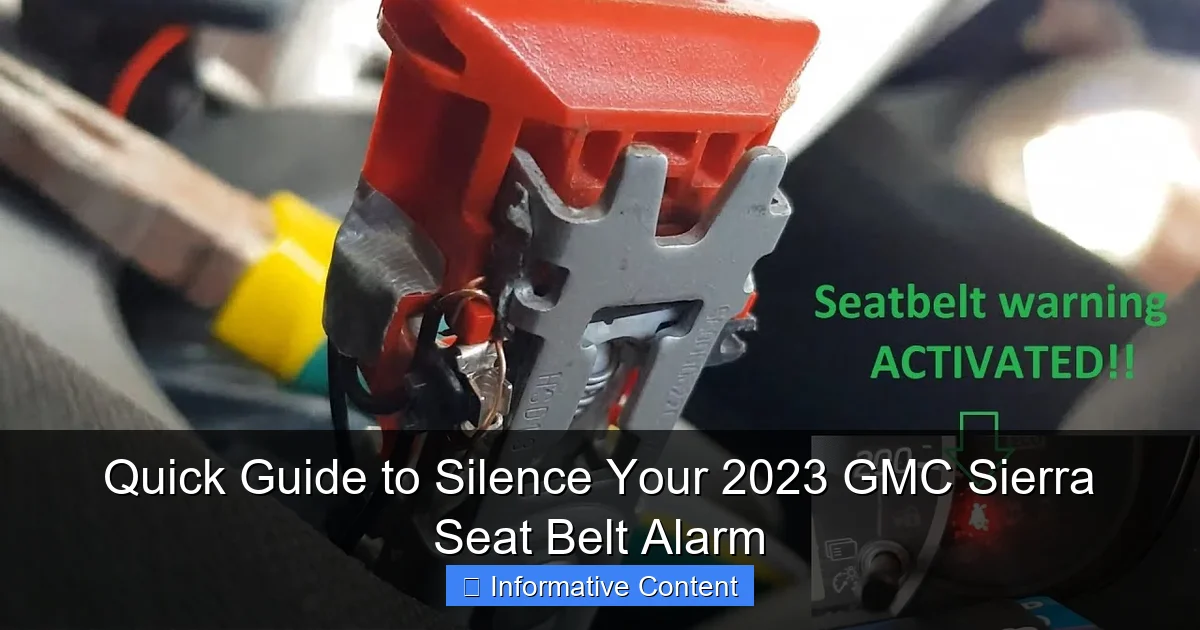 Quick Guide to Silence Your 2023 GMC Sierra Seat Belt Alarm