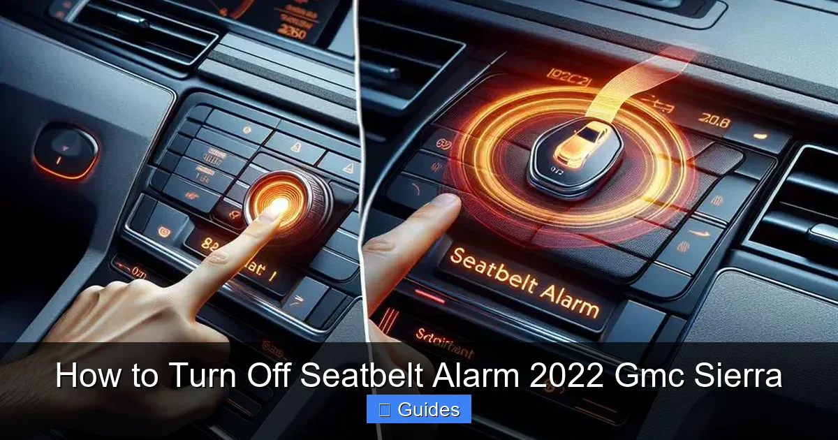 How to Turn Off Seatbelt Alarm 2022 Gmc Sierra