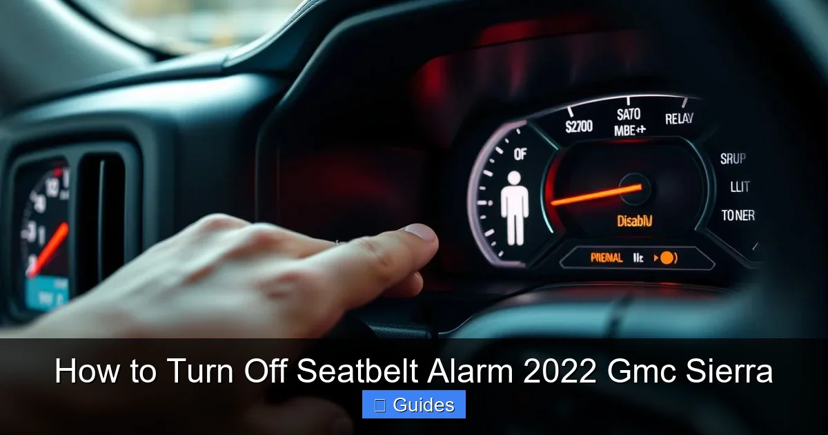 How to Turn Off Seatbelt Alarm 2022 Gmc Sierra